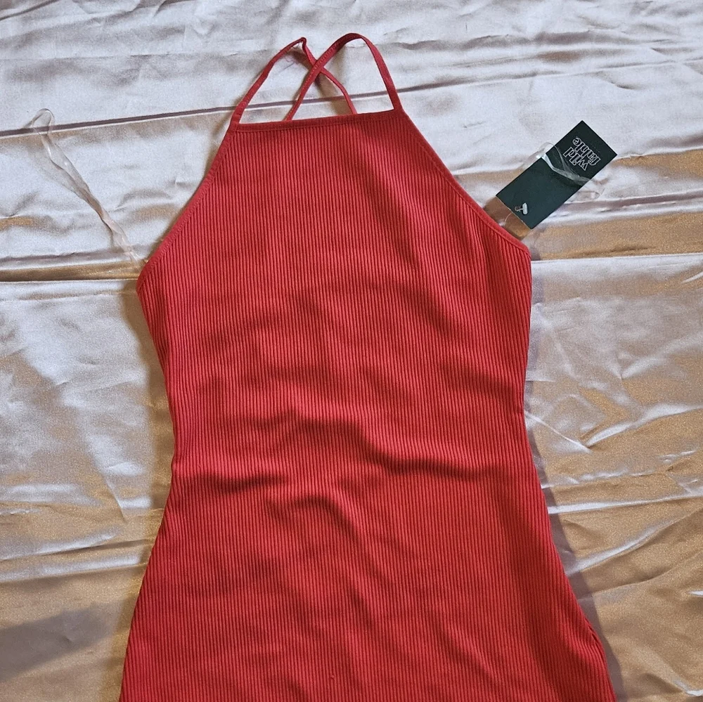 Wild Fable Red Ribbed Romper - Picture 2 of 6